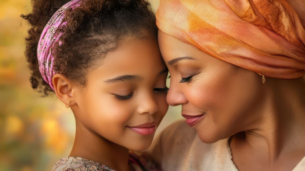 A mother and daughter
