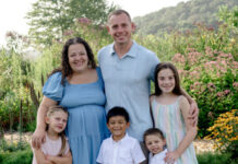 Caitlyn Waruszewski (second from left) and her family