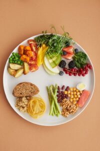 A plate full of healthy foods