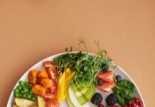 A plate full of healthy foods