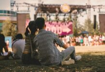 People at an outdoor concert