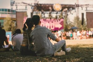 People at an outdoor concert