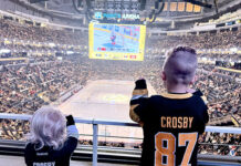 The Petix family at the Pens Game