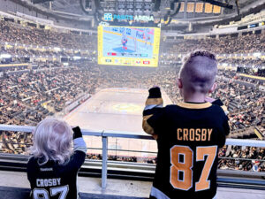 The Petix family at the Pens Game