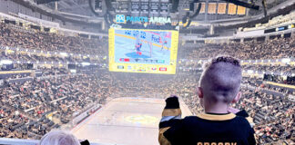 The Petix family at the Pens Game