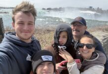 Molly DeCarlo (right) and family