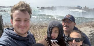 Molly DeCarlo (right) and family