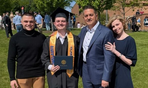 Harry Psaros (second from right) and family 